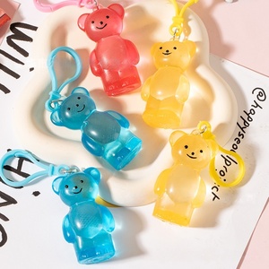 Trendy Rainbow Bear Squishy <b>Keychain</b> Maltose Texture Slow Rising Stress Relief Toy Wholesale - Product Image 4