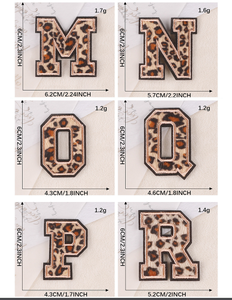 Parches <span class=keywords><strong>de</strong></span> letras con estampado <span class=keywords><strong>de</strong></span> leopardo para camiseta, color planchado, bordado, novedad - Product Image 4