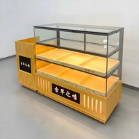 Vitrine réfrigérée commerciale pour pâtisseries et gâteaux avec éclairage LED, design robuste pour supermarchés, centres commerciaux et usage de vente au détail