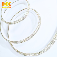 Bande de strass pour la décoration de chaussures, ruban de cristal à 4 rangs, fournisseur en gros, usine OEM personnalisée
