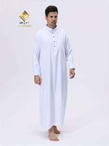 2025 Qatar <b>Thobe</b> <b>Men'S</b> Arabic Robe, Soft Non-Pilling Material, Fashionable Long Sleeve.new look for eid - Product Image 3