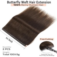 Extensions de cheveux chinois Genius Butterfly Weft, micro-perles invisibles, extensions Remy injectées blanchies, sans perte, douces et brillantes
