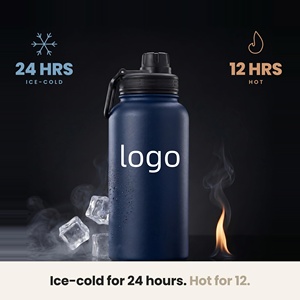 Custom Logo Black 32 oz Portable Travel Mug Double Wall Stainless Steel Vacuum Insulated Thermal 1000ml Gym Sports <b>Water</b> <b>Bottle</b> - Product Image 3