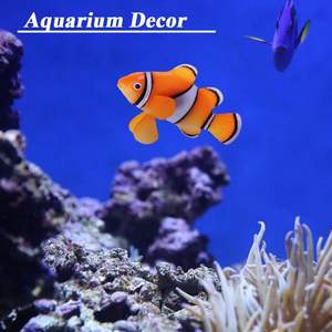 Décorations d'aquarium en silicone luminescent, poissons-clowns colorés simulés, aménagement paysager d'aquarium, ornements - Product Image 4