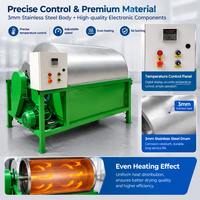 Séchoir rotatif à café Okara pour la transformation alimentaire, séchage polyvalent des céréales et du sable, en acier inoxydable 304, haute efficacité