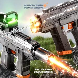 UZI pistol air elektrik 3in1dual mode otomatis senjata semprotan <span class=keywords><strong>ROHS</strong></span> mainan air untuk anak-anak Musim Panas pistol air dengan cahaya - Product Image 4