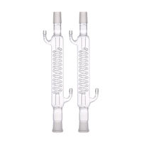 Condenseur en verre borosilicate pour laboratoire, condenseur en verre enroulé droit à bulbe