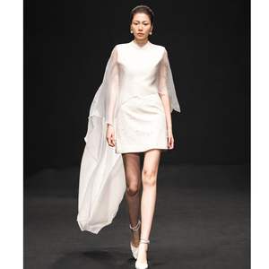 Robes pour femmes luxe mode élégante mini robe a-ligne sans manches robes décontractées avec étiquettes personnalisées fabriqué au Vietnam - Product Image 1