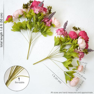 Centro de Mesa para Bodas, Alta Calidad, Buen Precio, Hortensias de Seda, Tulipanes, Lirios, Orquídeas, Rosas de Látex con Tacto Real, Flores Artificiales - Product Image 3