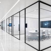 Cloison insonorisée supérieure en aluminium à double vitrage, mur panoramique haute résistance pour centres commerciaux et bureaux