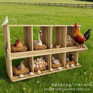 Gallinero de madera con 8 compartimentos para la cría y incubación de aves de corral, caja nido para montar en la pared o de pie. - Product Image 1