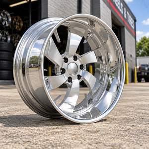 Jantes en alliage forgées sur mesure 20 22 24 pouces 5x5 6x5.5 polies à 6 branches apparentes pour Chevy C10 Silverado GMC Sierra - Product Image 3