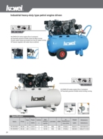 Compresseur d'air industriel à moteur essence Luowei 4KW 10bar 100L certifié CE 573L/min