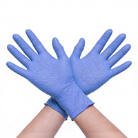 Gants en nitrile jetables sans poudre, sans latex, avec logo personnalisé, pour examen médical