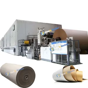 cardboard and waste paper recycling machines automatic kraft paper production line