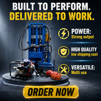 Mini-foreuse manuelle diesel pour puits d'eau, profondeur de forage max. 120 m, facile à utiliser, en promotion à prix réduit