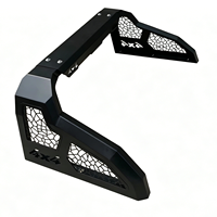 Barre de protection décorative en acier inoxydable à mailles craquelées pour pick-up, robuste, 4x4 tout-terrain, avec points de fixation pour éclairage, Colorado NP300