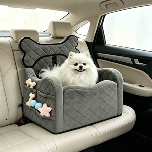 Asiento de coche para perros, protector de cojín para coche, silla de viaje para cachorros, asiento de lujo para mascotas, elevador de asiento delantero y trasero para perros - Product Image 2