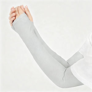 Бесшовные однотонные нарукавники из ледяного шелка с защитой от УФ-излучения для велоспорта - Product Image 5