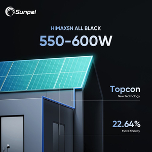 Panneaux solaires Sunpal N-Type entièrement noirs 550W-570W, prix moyen entrepôt UE - Product Image 2