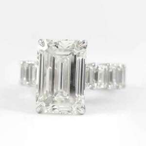 Classic Moissanite <b>Ring</b> 925 <b>Silver</b> <b>Statement</b> <b>Ring</b> Elegant Durable Design for Engagement Gift Party Wear and Daily Use - Product Image 1