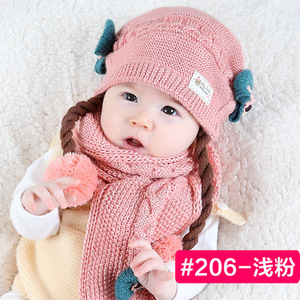 Cappello del bambino della ragazza 1 anno di età principessa primavera e di autunno di inverno del bambino del cappello della treccia di lana versione Coreana della protezione - Product Image 6