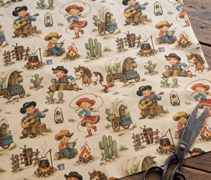 Tela de algodón estampada Country Rodeo por yarda, textil 100% algodón premium para acolchado, costura, confección de ropa, manualidades DIY - Product Image 1