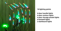 Ensemble de plafonniers de voiture, éclairage LED intérieur en acrylique 12V 120W RGB 128 couleurs, lumière ambiante décorative avec télécommande