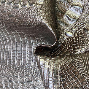 Marrom avermelhado Grande corpo inteiro crocodilo volta Óleo curado couro para móveis Pele do couro cabeludo derme - Product Image 6