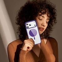 Coque de protection antichoc multicolore à ajustement précis avec design bicolore et aimant intégré pour chargement sans fil compatible iPhone 18 17 16 Pro Max