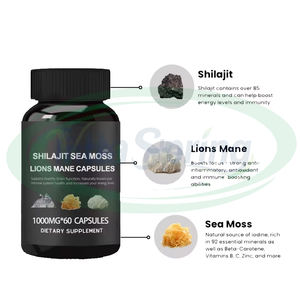 ASAP Organic Sea Moss Capsules Private Label <b>Supplement</b> 3000mg <b>Lions</b> <b>Mane</b> Sea Moss Capsules - Product Image 2
