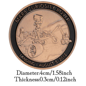 Moneda Conmemorativa Oficial de la NASA del Aterrizaje del Vehículo Explorador Mars Curiosity el 5 de Agosto de 2012, Bañada en Bronce - Product Image 3