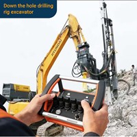 Nuevo Control Remoto Hidráulico Personalizado NOMI NM-03, Joystick de Plástico y Silicona con Paro de Emergencia, IP68, Inalámbrico, para Maquinaria de Construcción