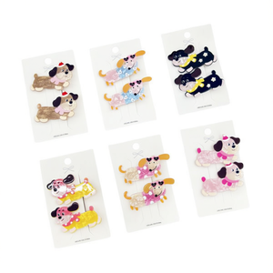 Ensemble de pinces à cheveux pour chiot, 6 paires, design coloré en forme de chien, accessoires pour enfants et filles - Product Image 2