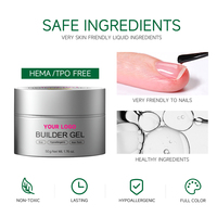 Gel Constructor UV de Alta Calidad OEM Sin Hema, Gel Constructor Autonivelante para Uñas, Extensión de Uñas, Gel Duro para Uñas, 30g 1kg, Sin Hema, OEM ODM