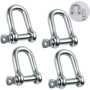 Screw <b>Pin</b> Anchor D Shackle 304 Stainless Steel European Style Marine Grade Hardware Chain Ring Shackle Bolt Shackle Stainless St - Product Image 1