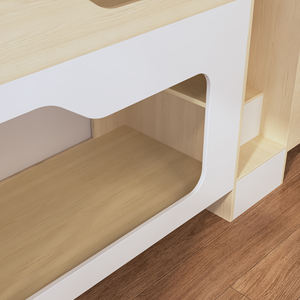 Капсульная двухъярусная кровать для студентов, используемая в школьных общежитиях, двухъярусная кровать для взрослых в апартаментах, хостеле, деревянная. - Product Image 6