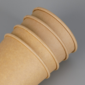 Logo d'entreprise personnalisé imprimé uni gobelets en <span class=keywords><strong>carton</strong></span> brun jetables biodégradables en papier recyclé pour café thé - Product Image 6