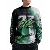 T-shirts de football personnalisés à faible MOQ avec logo, nom et numéro, en polyester, motifs imprimés, streetwear, manches longues, t-shirts de football