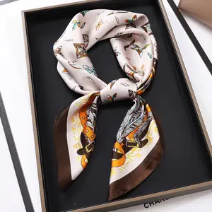 Sommer Digitaldruck Luxus Damen Schals individuell bedruckt personalisiert Viereckig 100 % Seide Hijab Schal