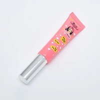Tube cosmétique rose vif en gros avec applicateur brosse et poignée argentée pour mascara – Emballage direct usine