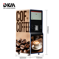 Máquina Expendedora Automática de Té y Café DKM 2026 con Pantalla Táctil, Autoservicio, con Lector de Tarjetas de Crédito
