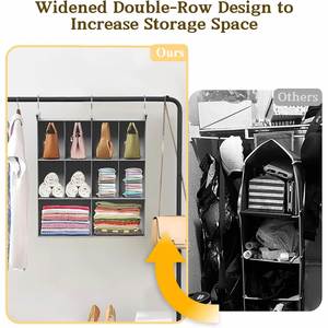 3 Tier Hanging Closet Organizer 10 Compartments Sweater Organizer Closet Organizers and Storage - Product Image 2