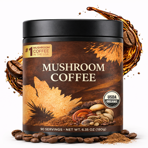 Mistura de Café Orgânico Premium com Cogumelos, Bebida Funcional Instantânea com Extrato de 7 Cogumelos, Marca Privada por Atacado - Product Image 1