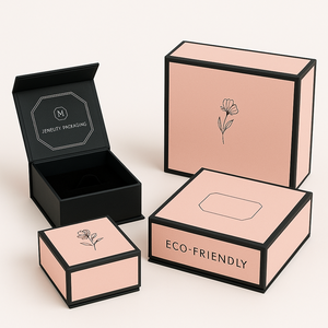 Eco-friendly Magnetic Jewelry <b>Box</b> with Recyclable Material and Rigid Cardboard - Product Image 1