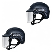 Casque de sécurité intégral haute résistance aux impacts avec visière transparente en plastique PP, marque TG, personnalisé pour la police du Jiangsu