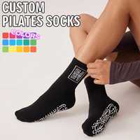 Chaussettes antidérapantes BiLu pour yoga et pilates, avec votre propre design, chaussettes de sport pour femmes pour le pilates et le yoga