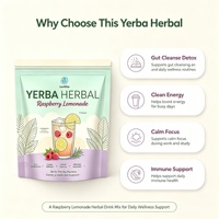 Super Yerba Mate en Poudre Instantanée, Saveur Framboise-Limonade, avec Ashwagandha, Vitamine D3, Magnésium, Faible Teneur en Sucre, Soutien Énergétique et Concentration