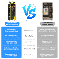 Distributeur automatique de protéines intelligent à 8 compartiments, eau chaude et froide, pour salle de sport et bureau