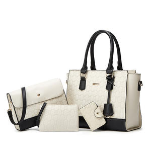Nouvel ensemble de sacs fourre-tout tendance en cuir PU léger avec fermeture éclair pour femme, ensemble décontracté quatre pièces grande capacité - Product Image 4